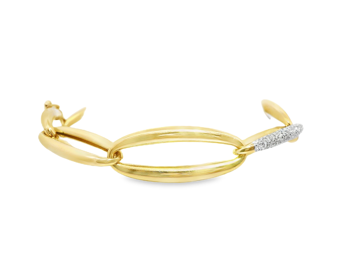 0.76CT Diamond 14k Yellow Gold Bracelet