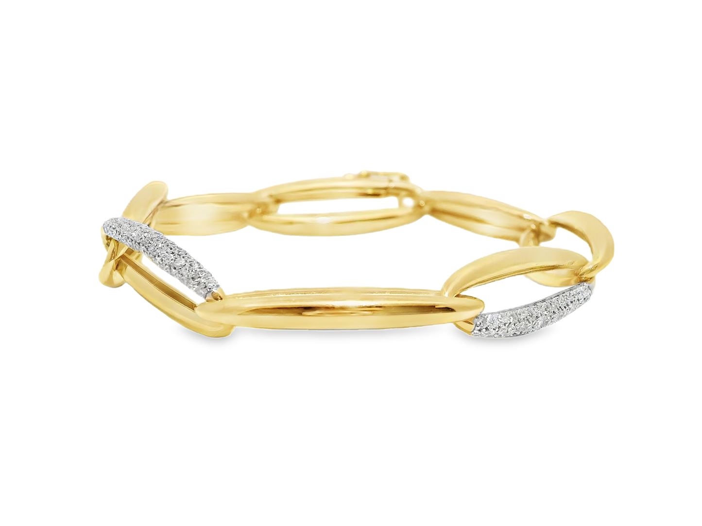 0.76CT Diamond 14k Yellow Gold Bracelet