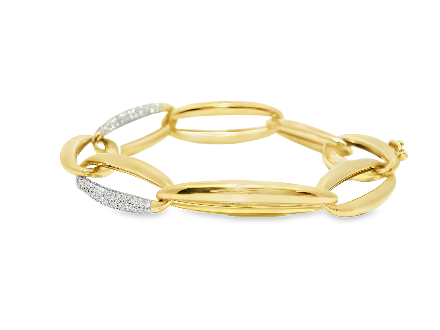0.76CT Diamond 14k Yellow Gold Bracelet