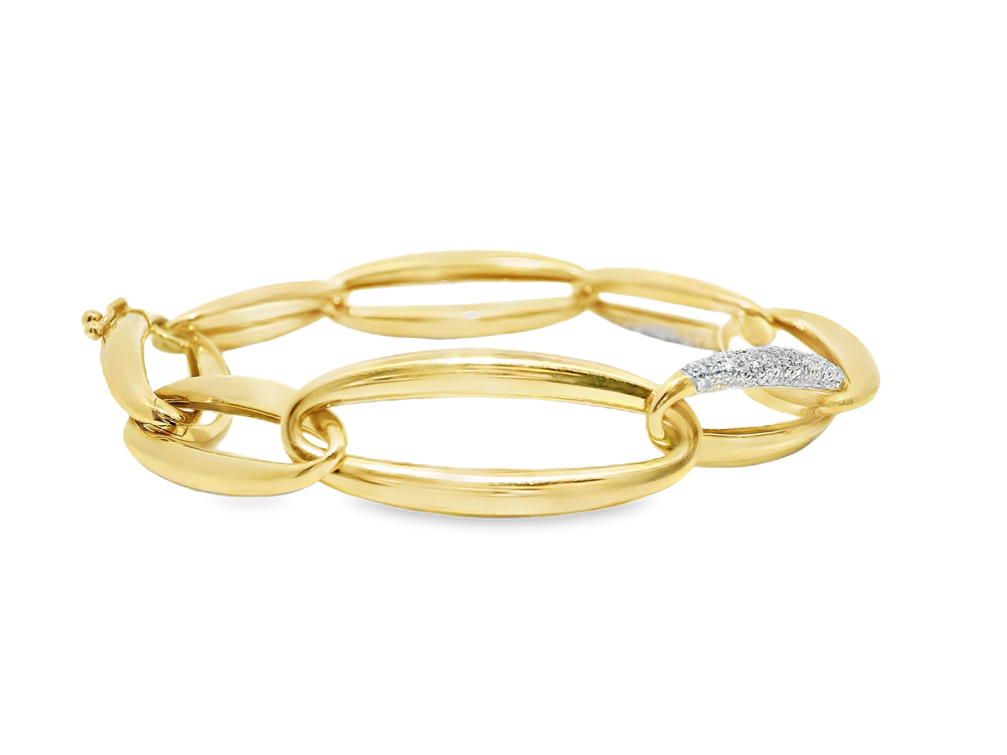 0.76CT Diamond 14k Yellow Gold Bracelet