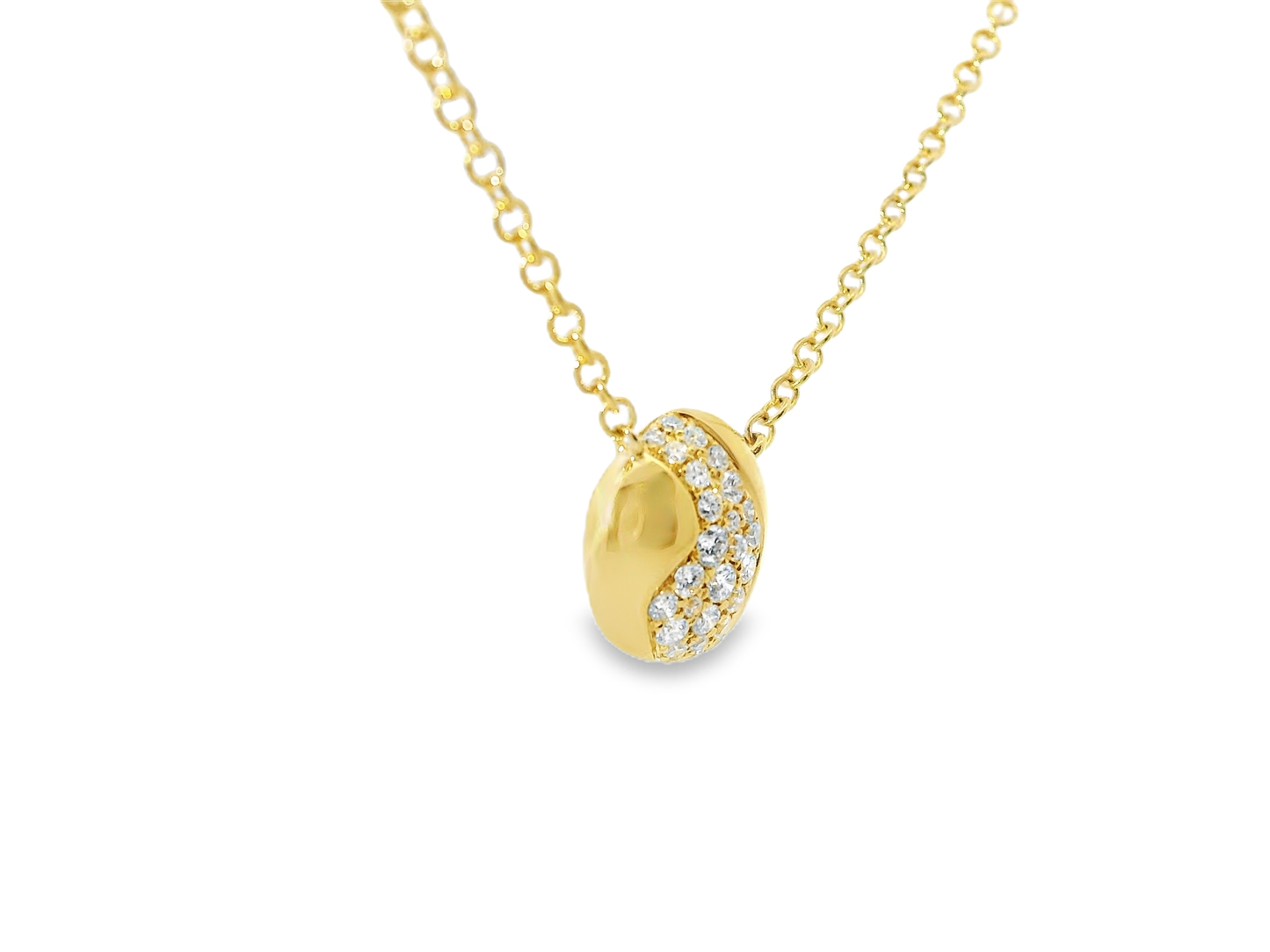 0.21CT Diamond 14k Yellow Gold Pendant