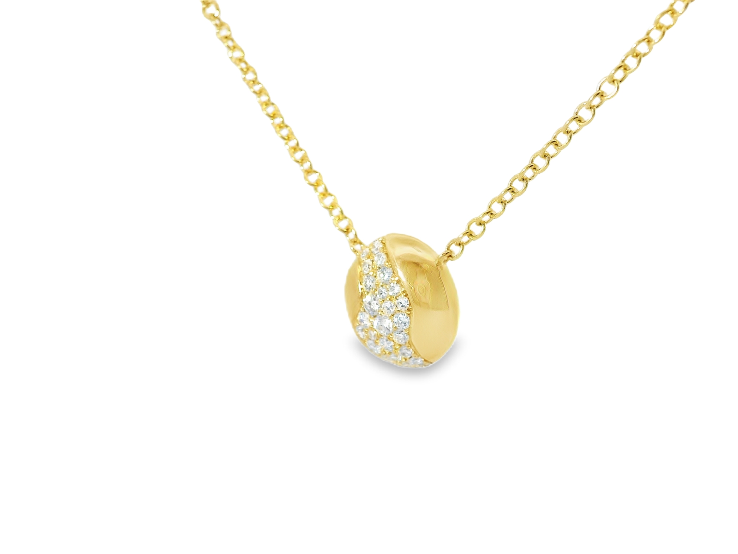 0.21CT Diamond 14k Yellow Gold Pendant