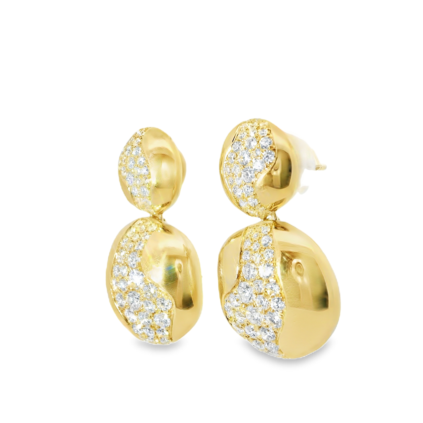 1.62CT Diamond 14k Yellow Gold Earring