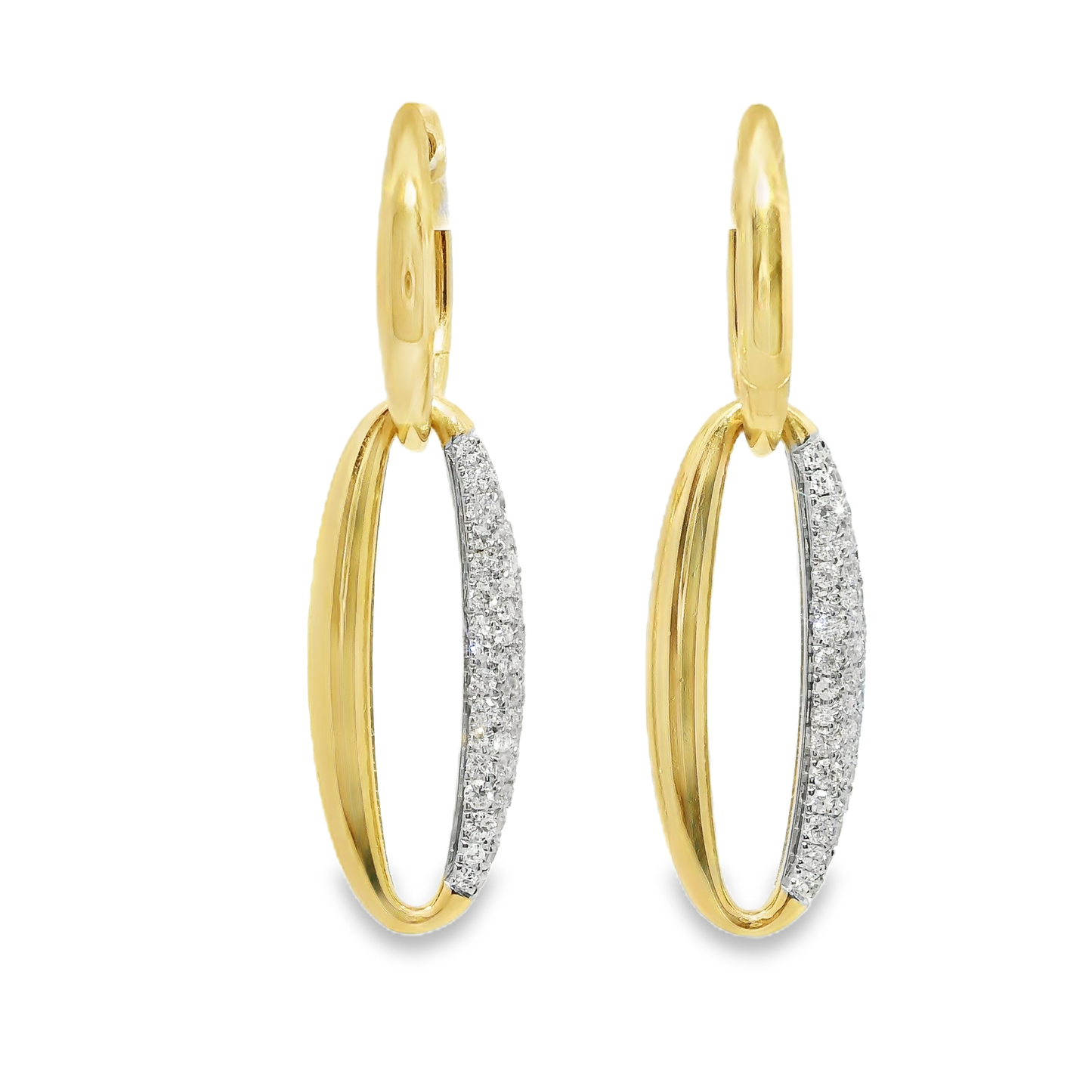 1.13CT Diamond 14k Yellow Gold Earring