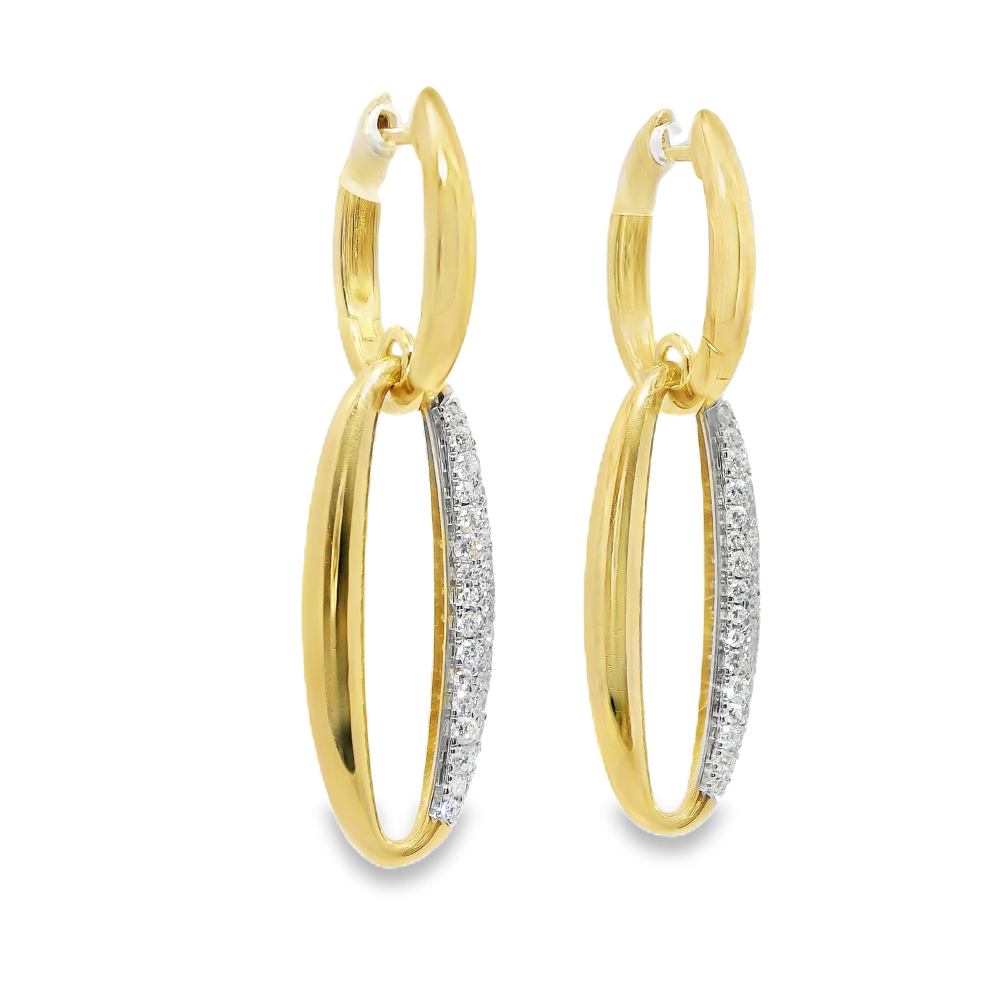 1.13CT Diamond 14k Yellow Gold Earring