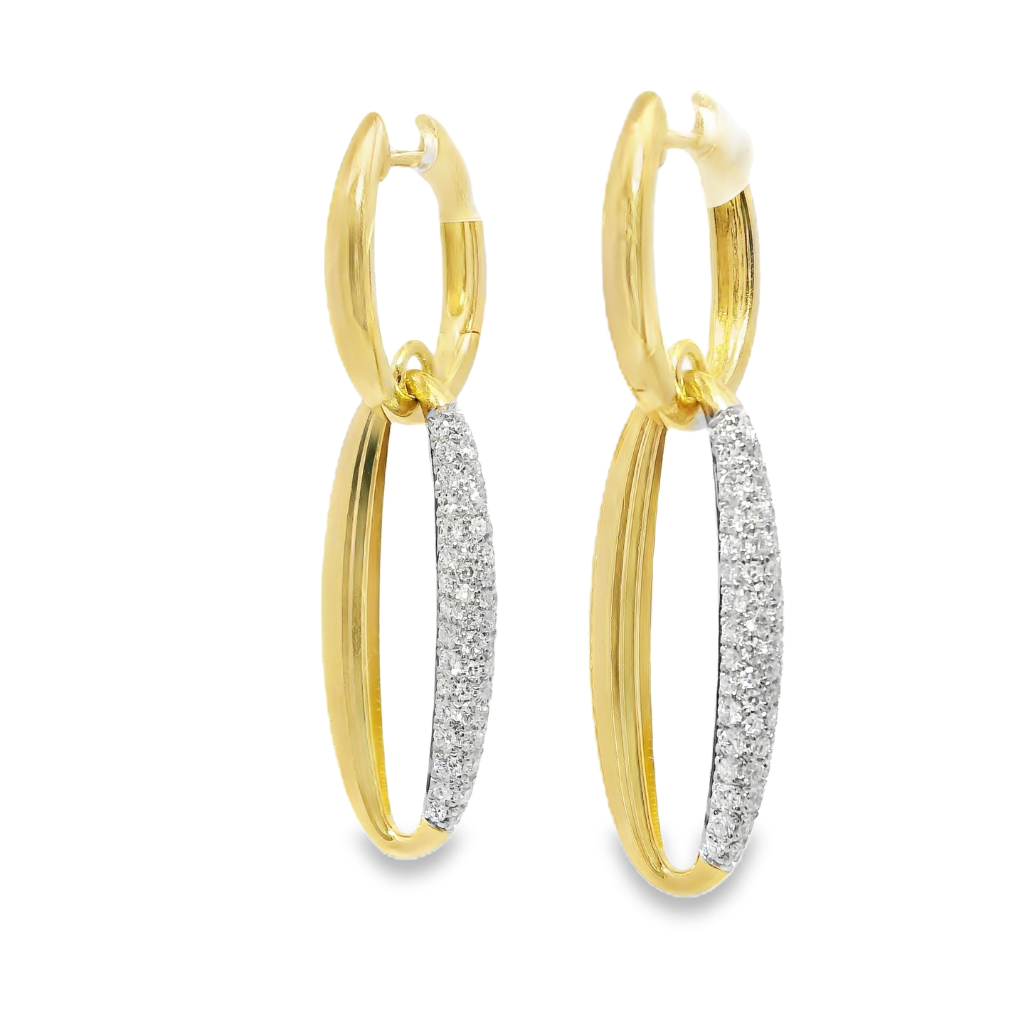 1.13CT Diamond 14k Yellow Gold Earring