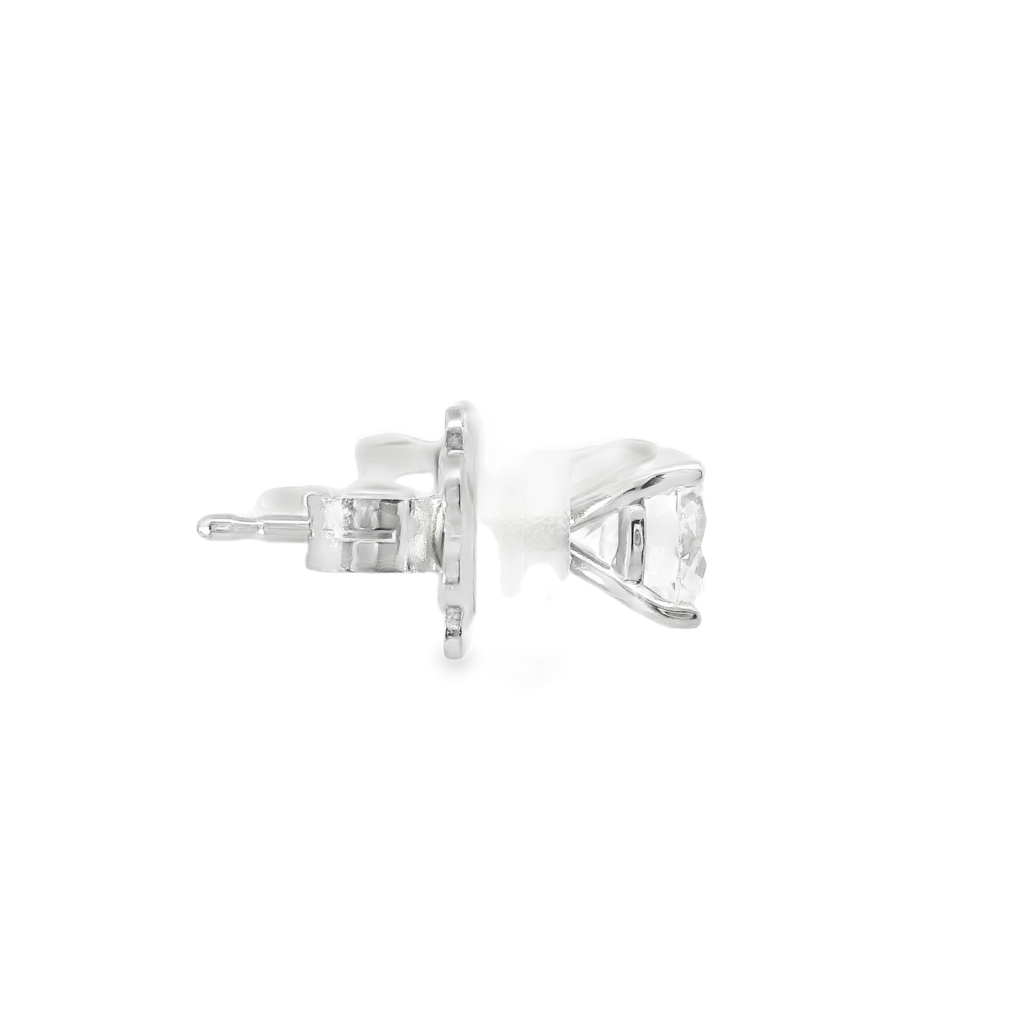 1.04CT Lab Diamond Martini Stud 14k White Gold Earring