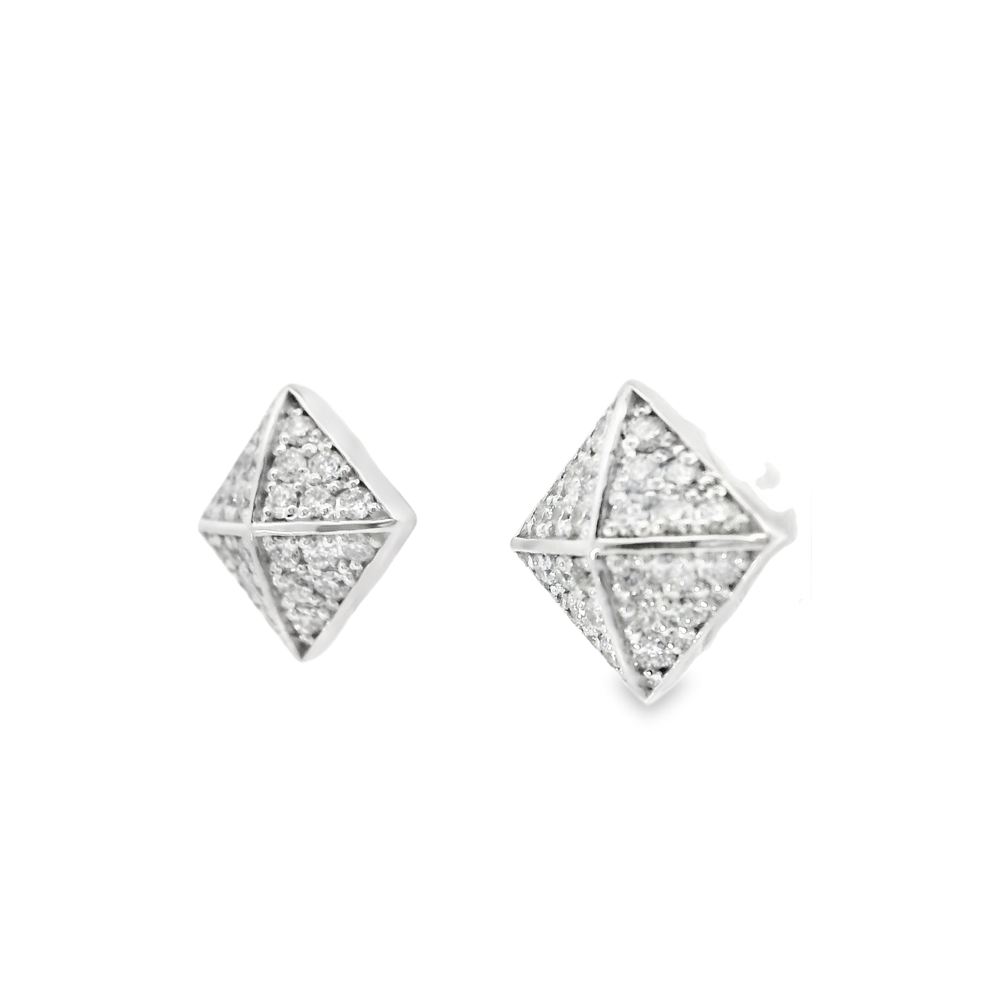 0.45CT Diamond Stud 14k White Gold Earring