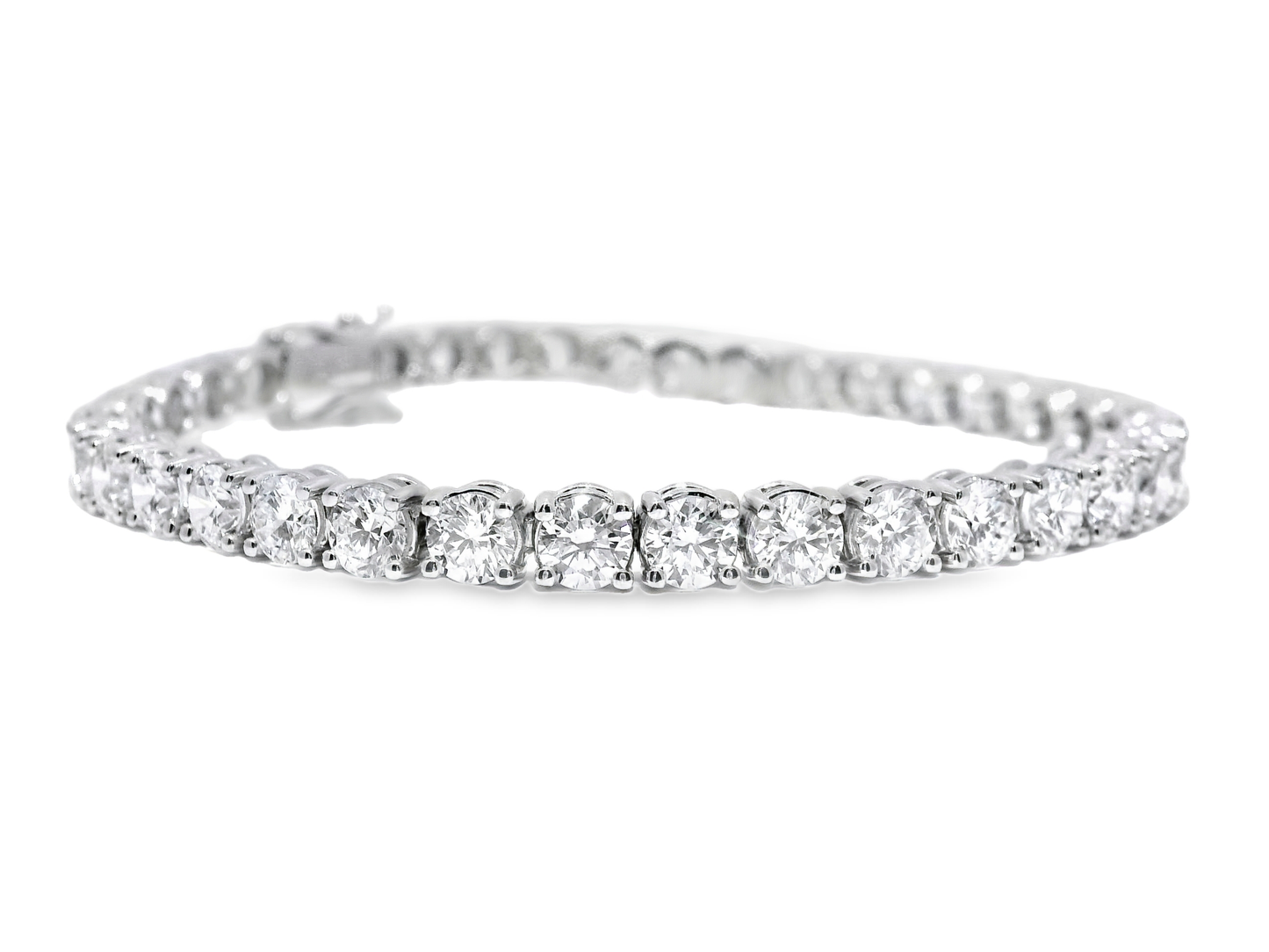 10.72CT Lab Diamond Bracelet 14k White Gold