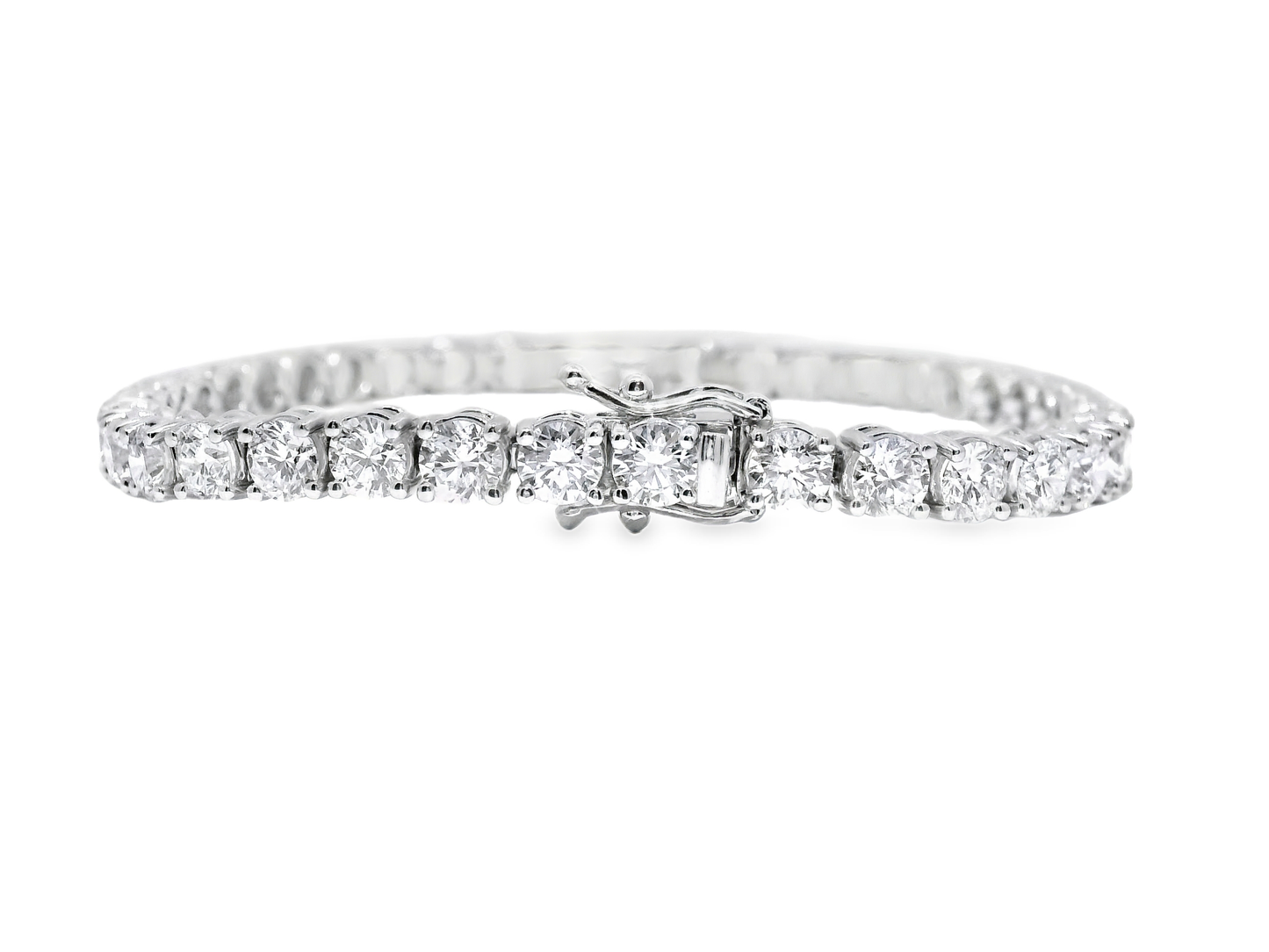 10.72CT Lab Diamond Bracelet 14k White Gold