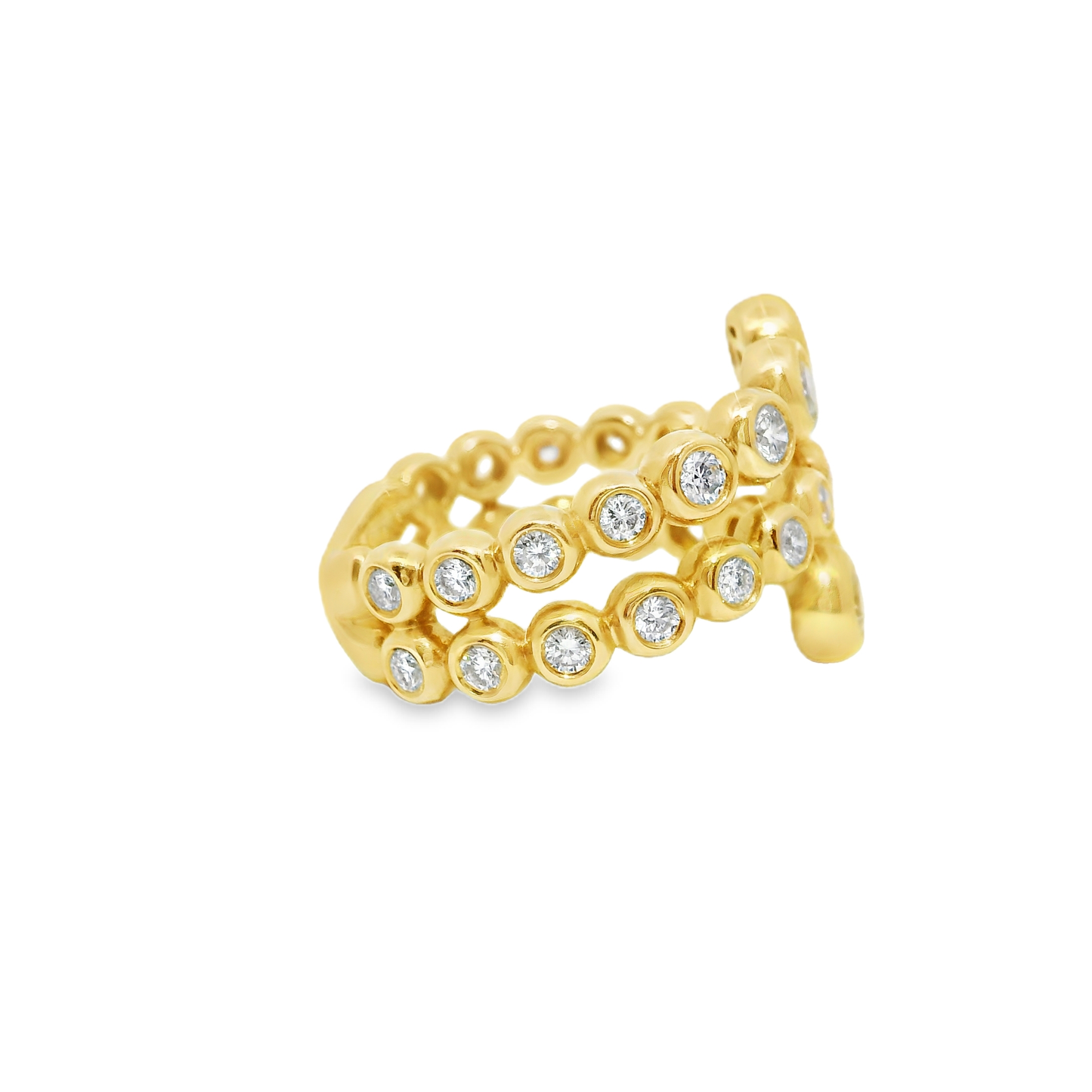 1.02CT Diamond Bezel Ring 14k Yellow Gold
