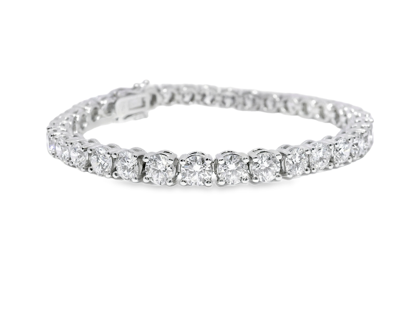 13.92CT Lab Diamond Bracelet 14k White Gold