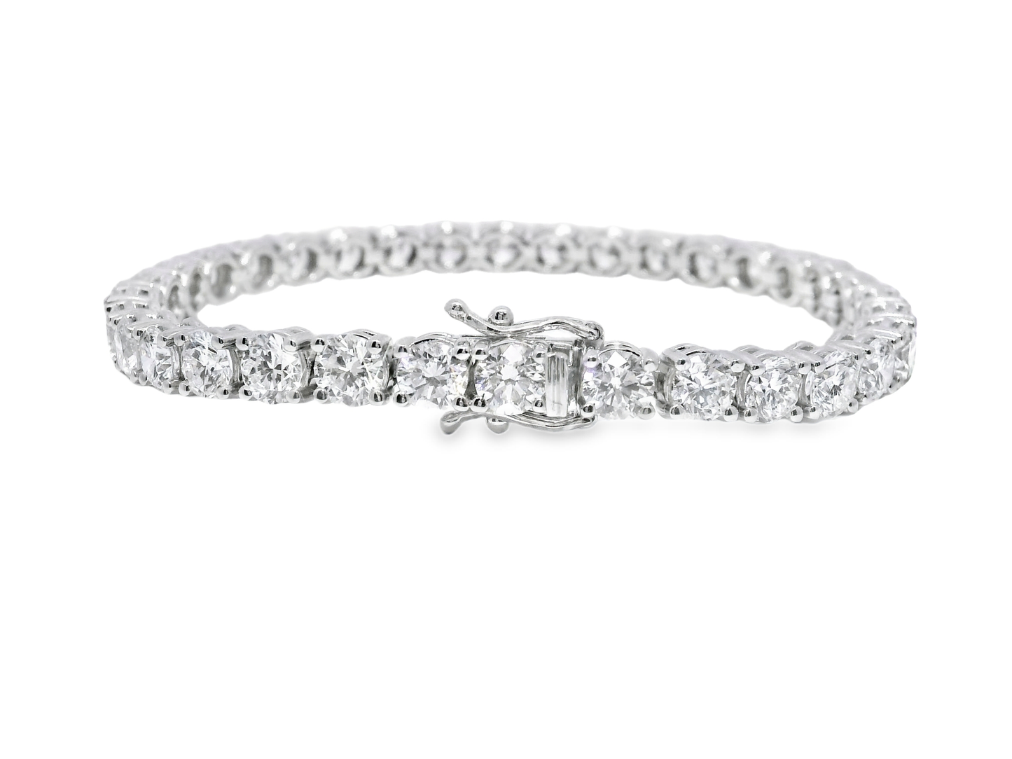 13.92CT Lab Diamond Bracelet 14k White Gold
