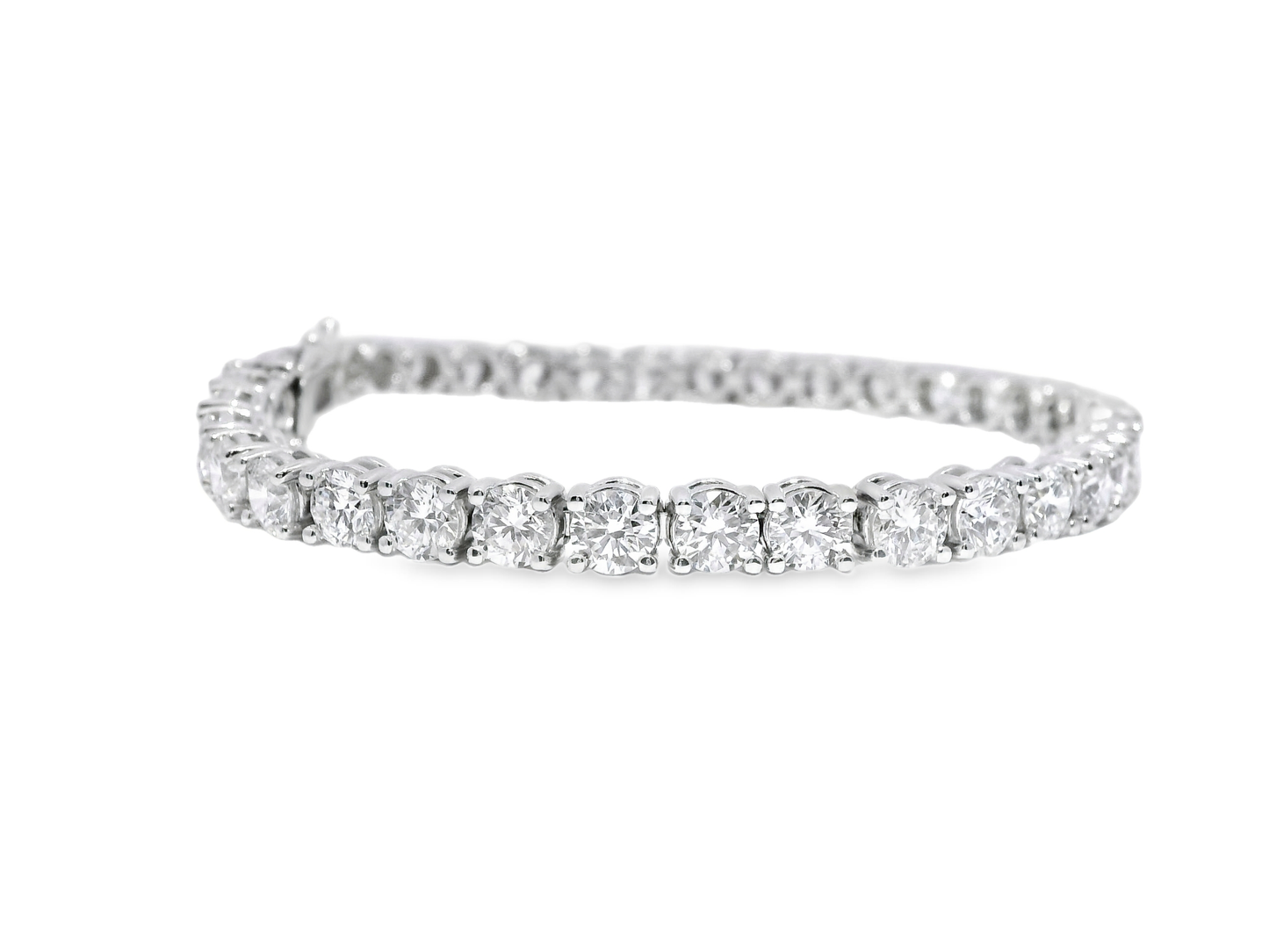 11.90CT Lab Diamond Bracelet 14k White Gold