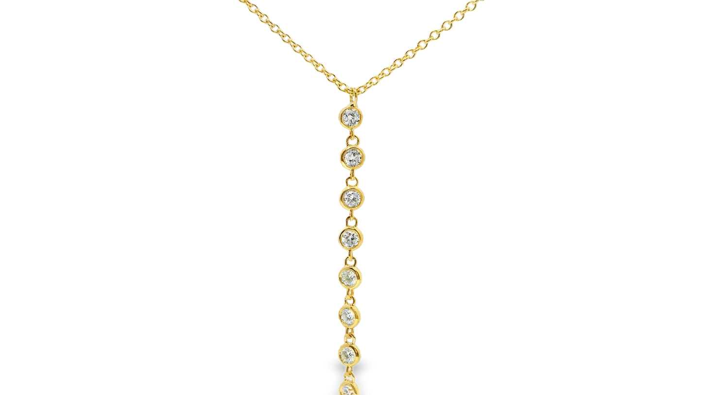 0.72CT Diamond Bezel Pendant 14k Gold