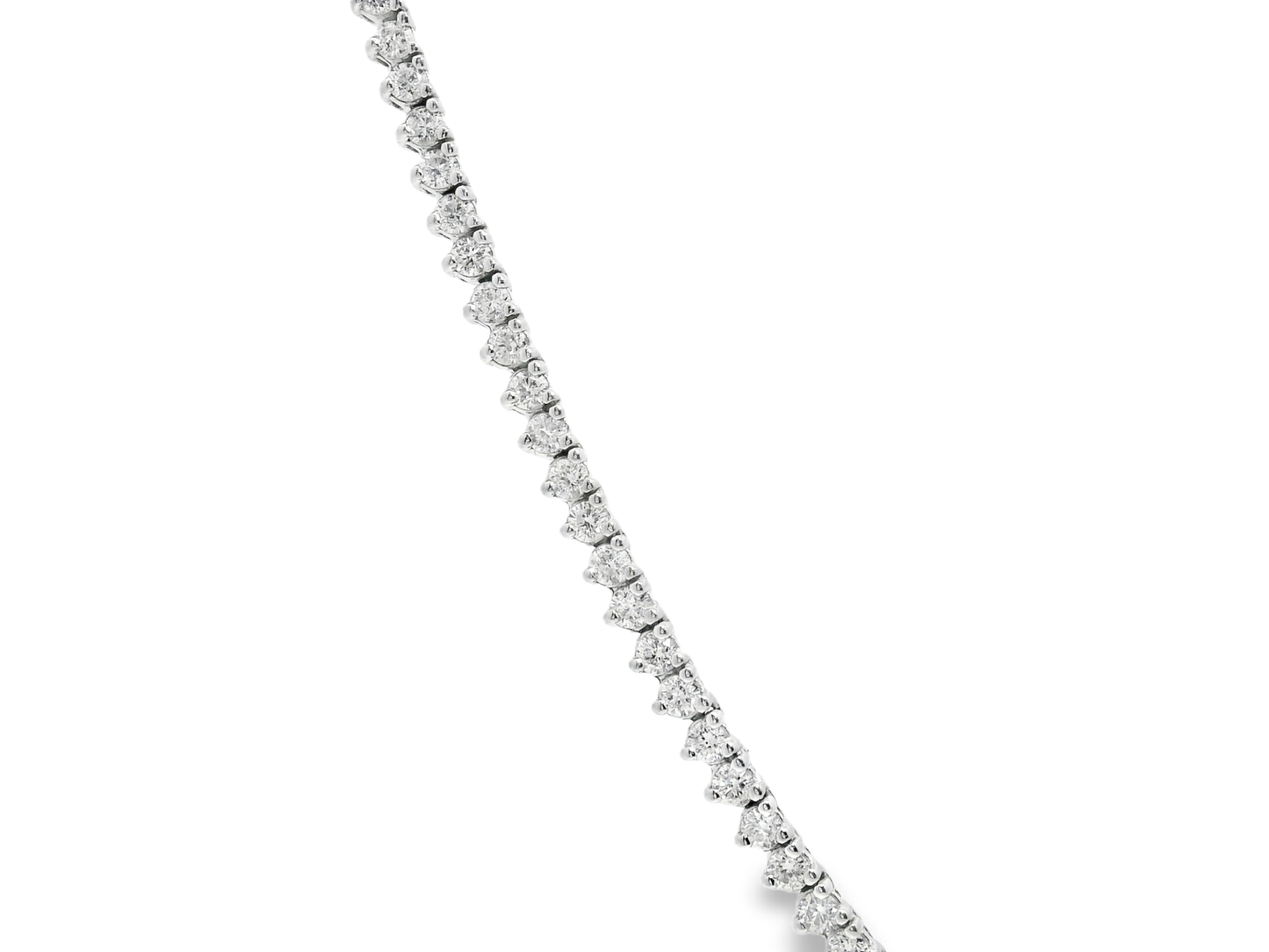 5.40CT Diamond Tennis Necklace 14k White Gold