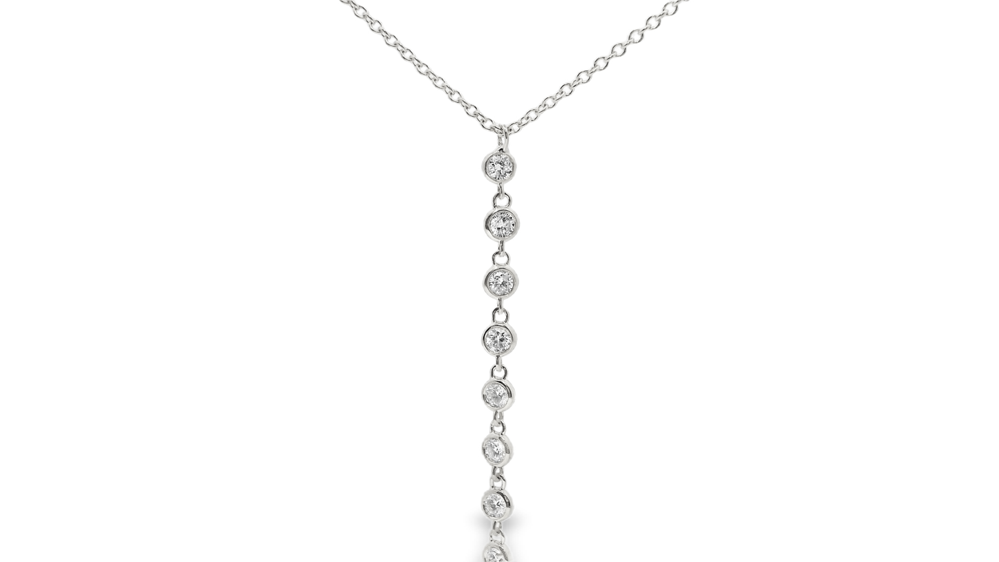 0.72CT Diamond Bezel Pendant 14k Gold