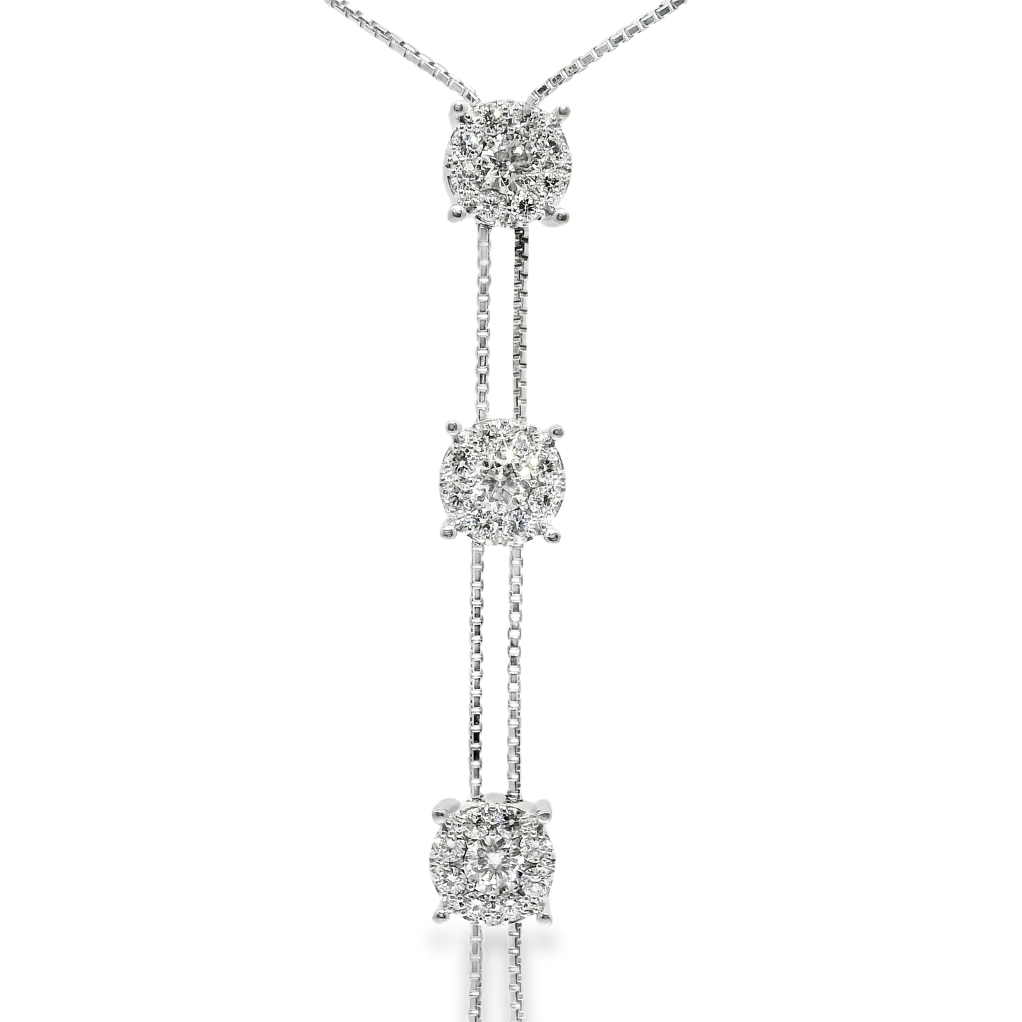 1.86CT Diamond Pendant 14K White Gold