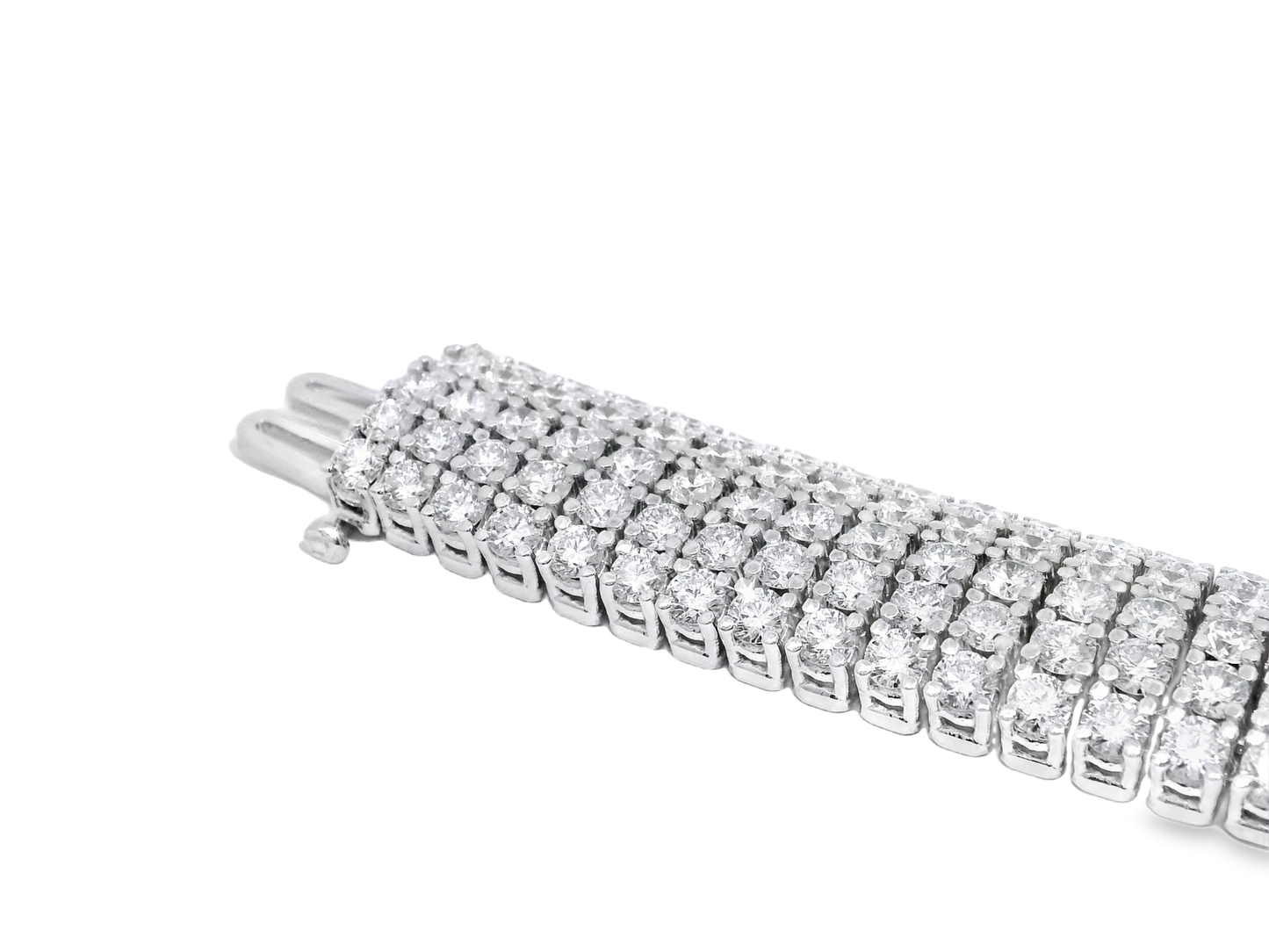 31.45CT Diamond Tennis Bracelet 14k White Gold