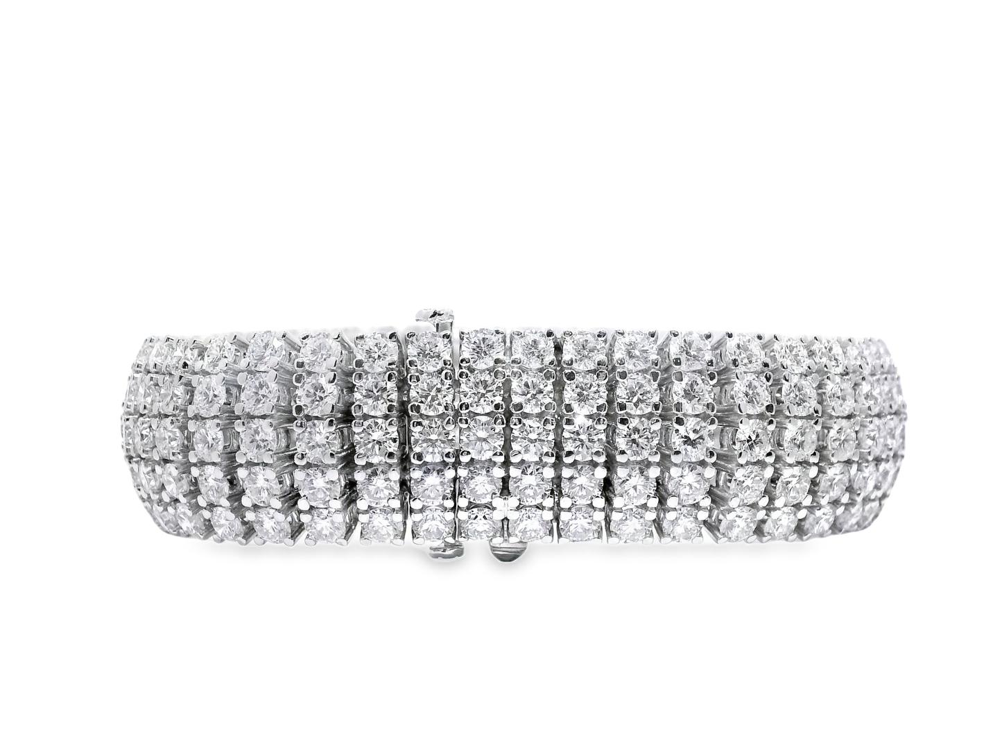 31.45CT Diamond Tennis Bracelet 14k White Gold
