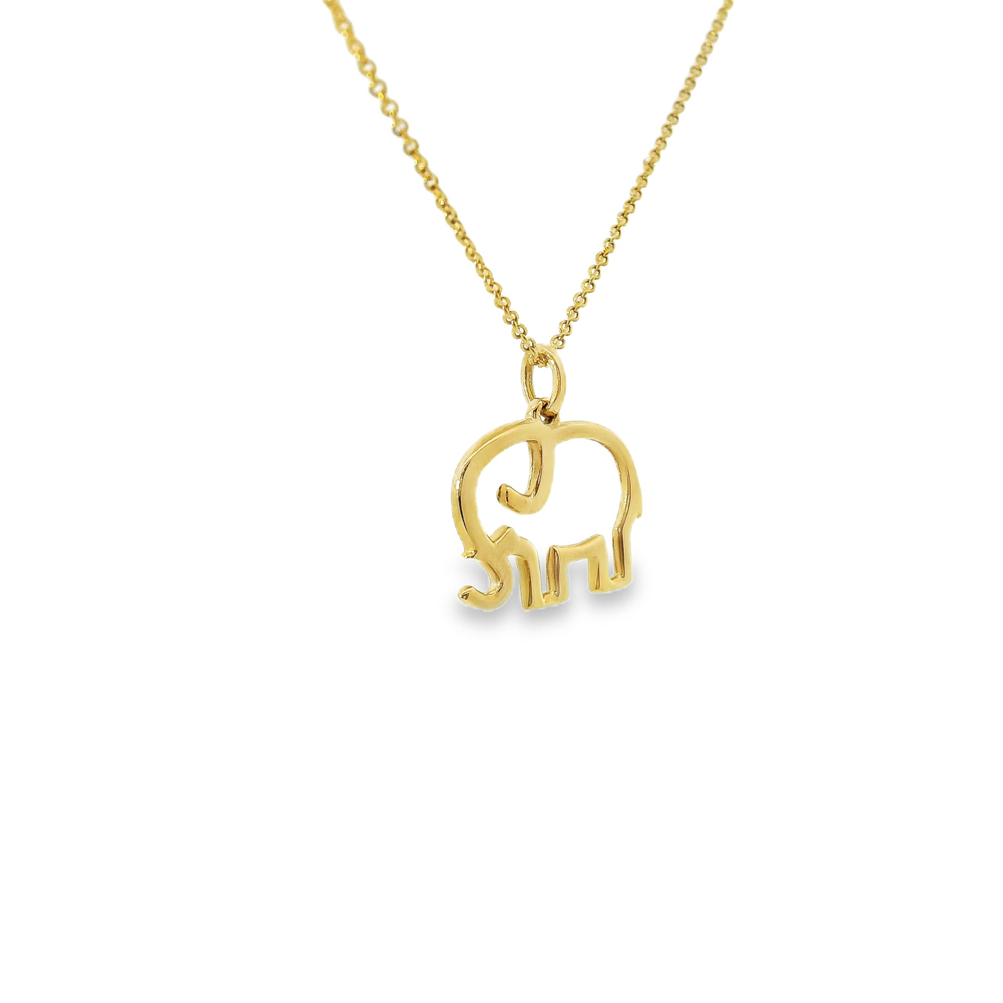 14K Gold Elephant Pendant