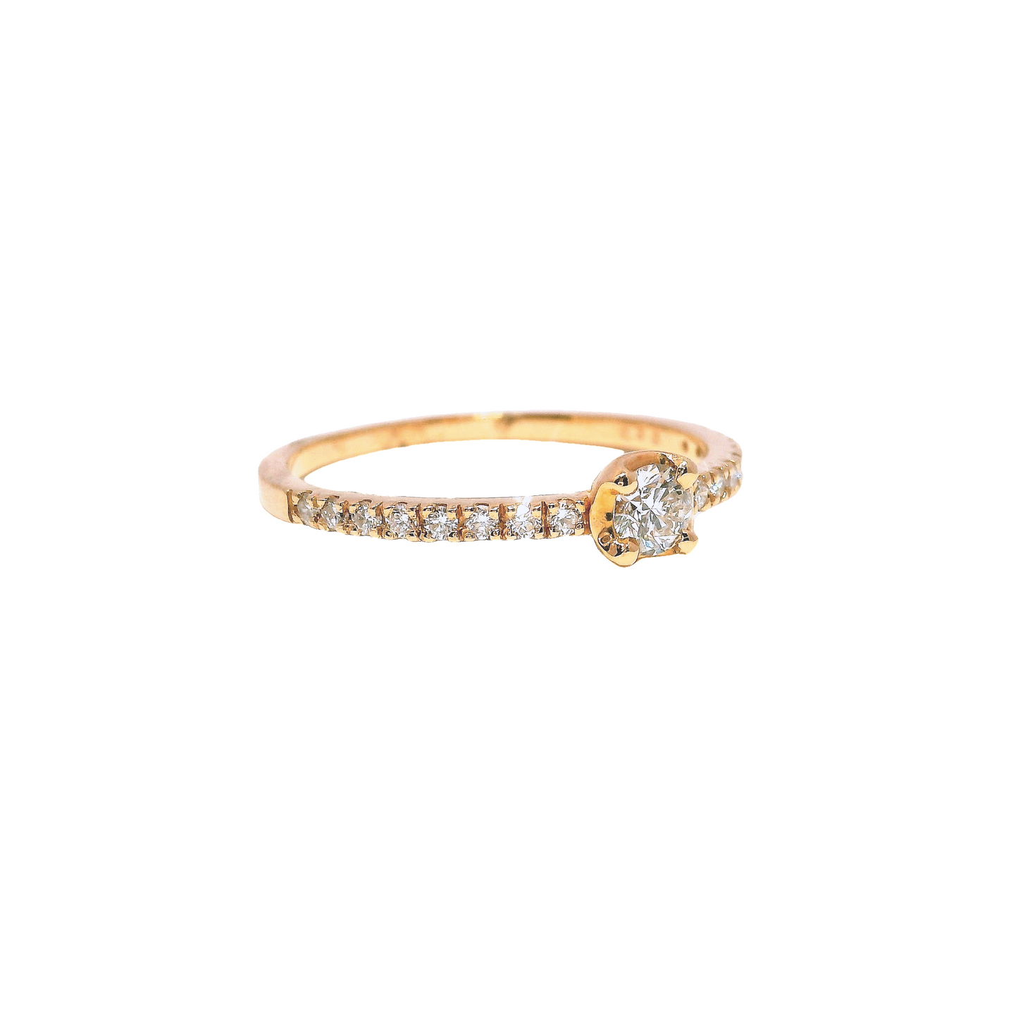 .30CT Round Cut Diamond Ring 18K Gold