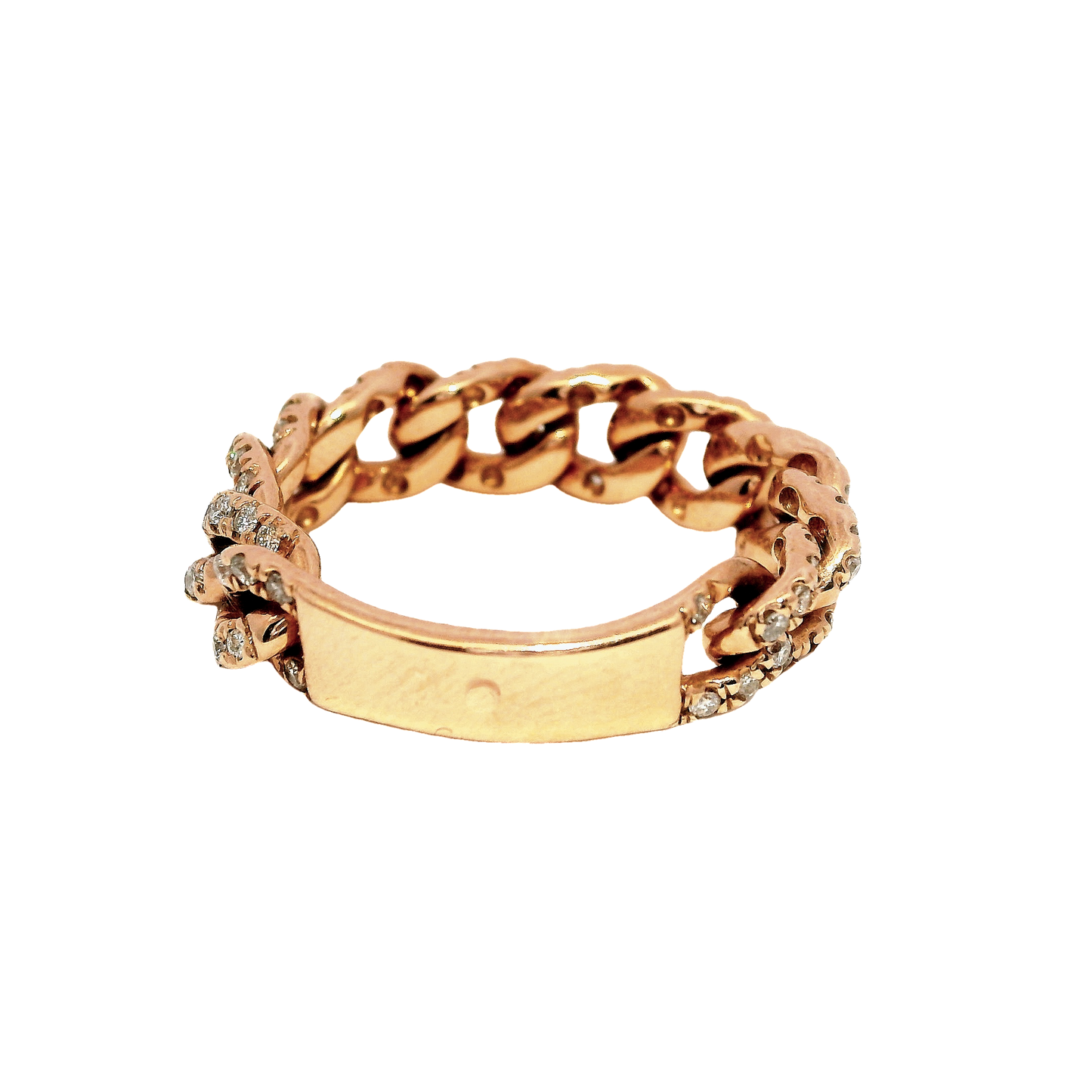 .50CT Round Cut Diamond Chain Linked Ring 18K Gold