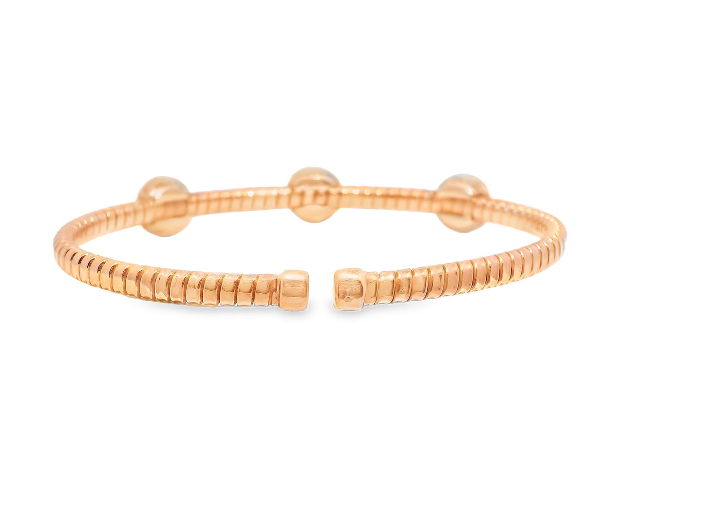 0.95Ct Diamond Bangle 14k Rose Gold