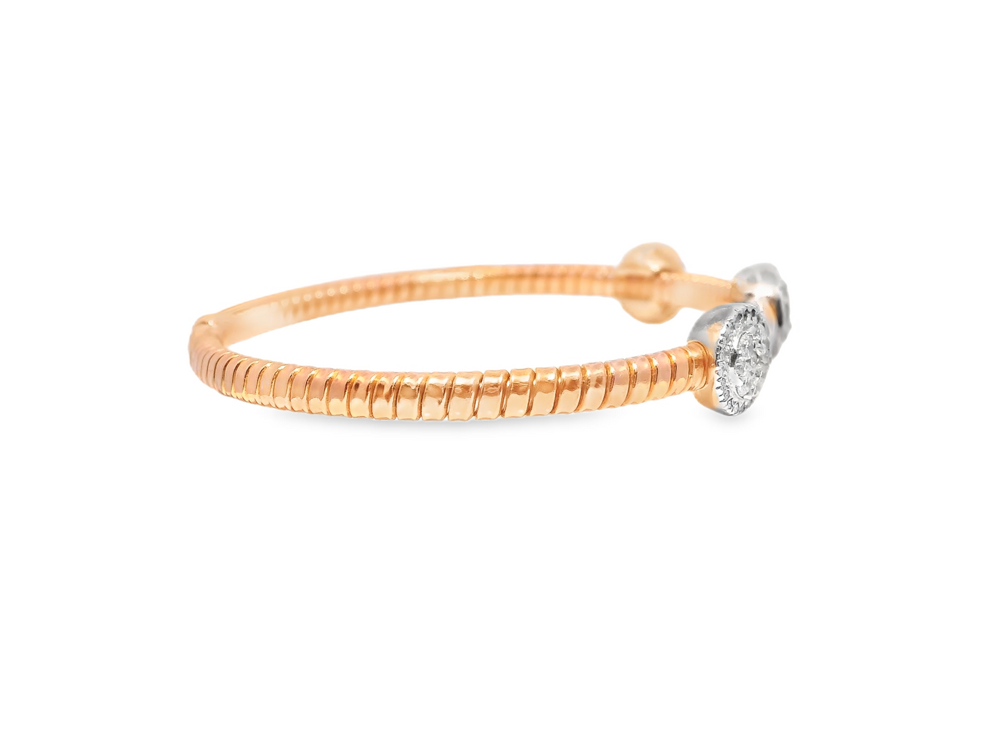 0.95Ct Diamond Bangle 14k Rose Gold