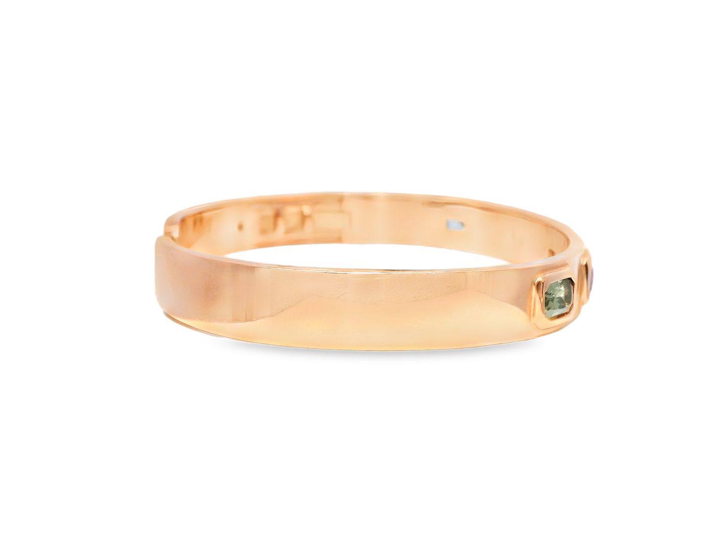 3.25CT Multi Sapphire Bangle 18k Rose Gold