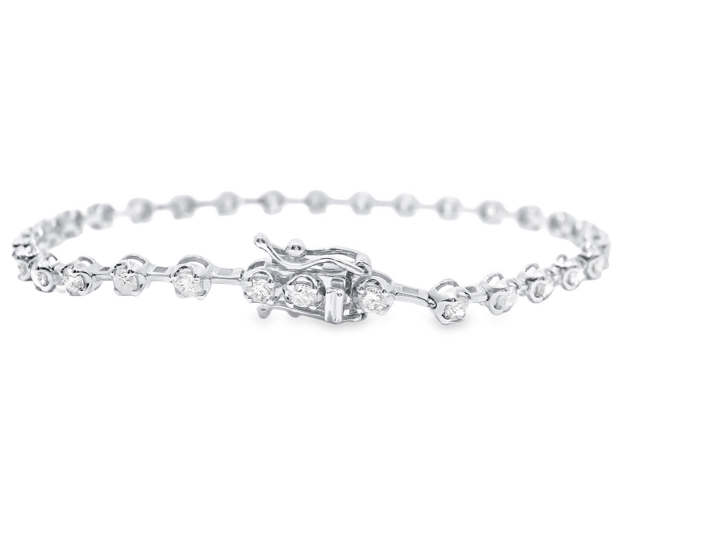 1.53CT Diamond Bracelet 14k Yellow Gold