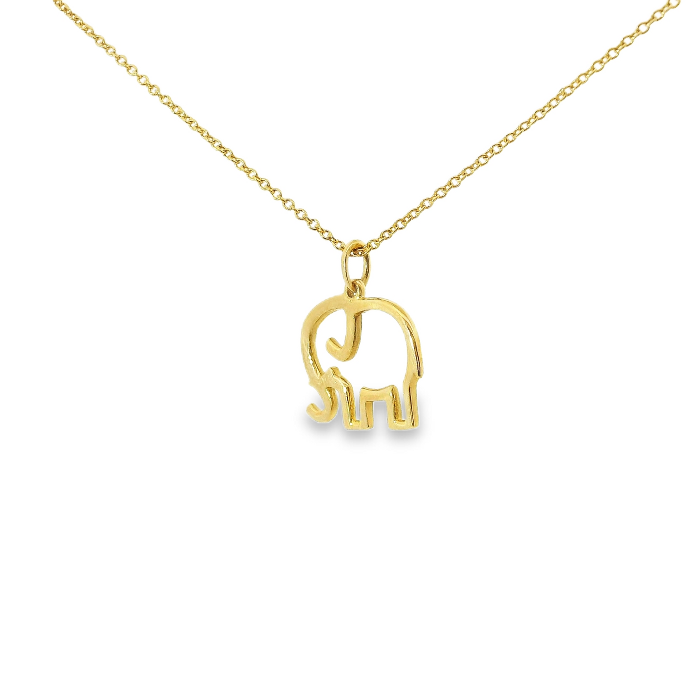 14K Gold Elephant Pendant