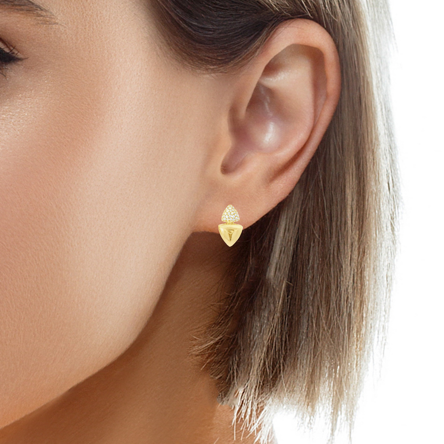 1.02CT Diamond Earring 14k Yellow Gold