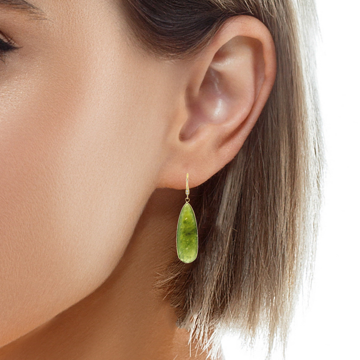 Serpentine Hoop Earring 14k Yellow Gold
