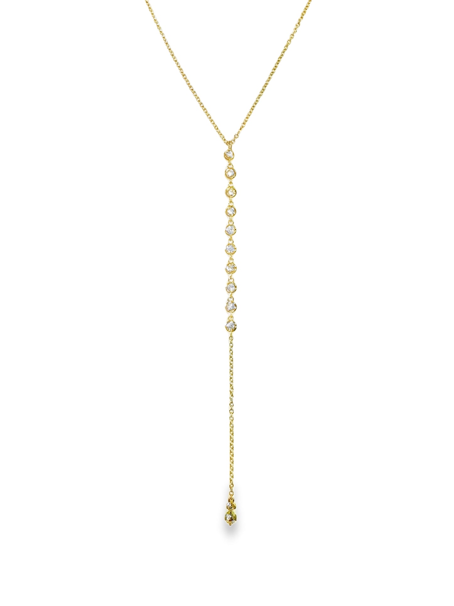 0.72CT Diamond Bezel Pendant 14k Gold