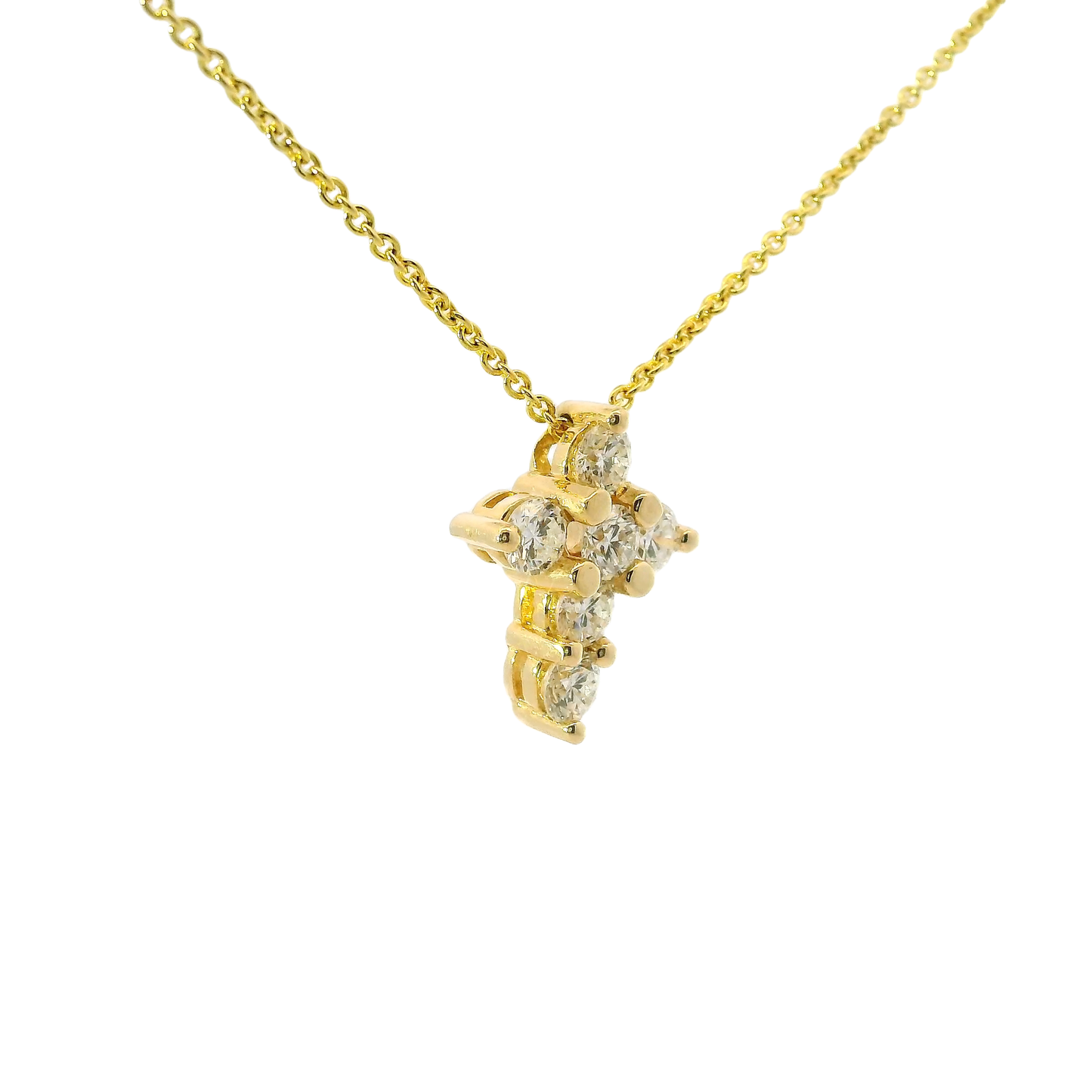 0.66 CT Diamond Cross Pendant 14k Gold