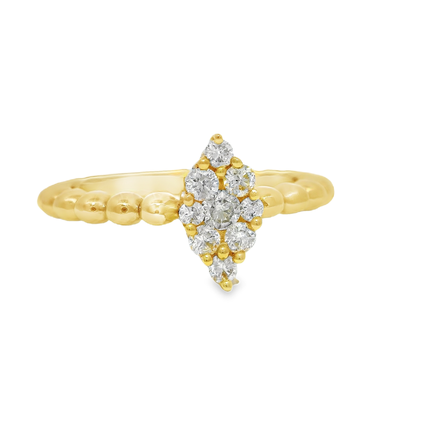 0.29CT Diamond Ring 18K Yellow Gold