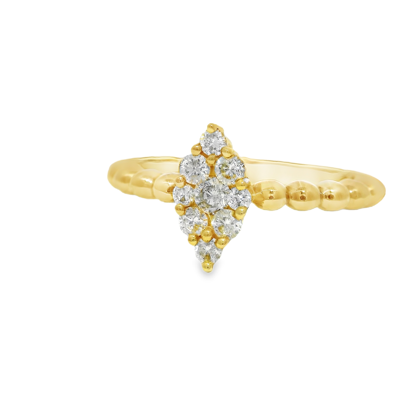 0.29CT Diamond Ring 18K Yellow Gold