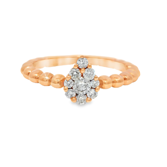 0.28CT Diamond 18K Rose Gold