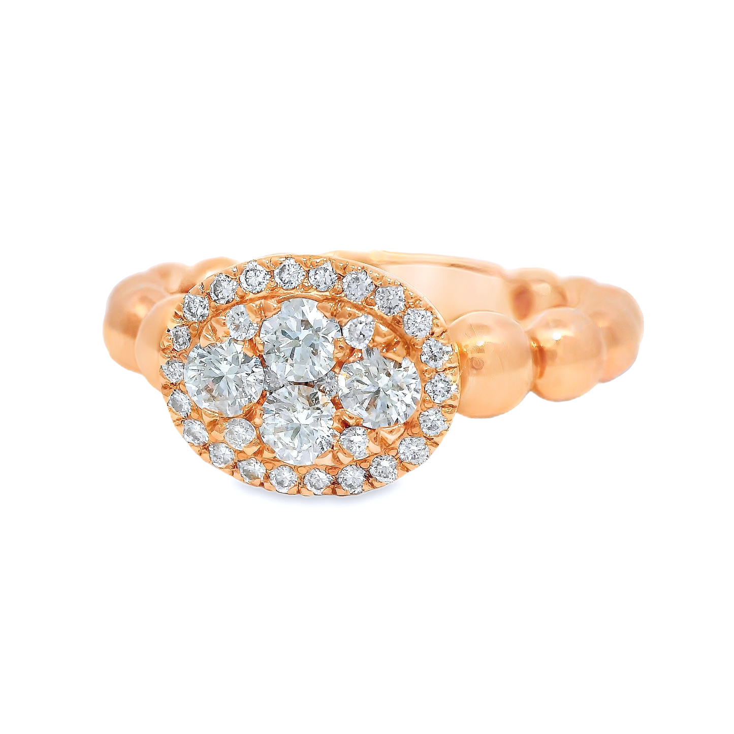 0.58CT Diamond Ring 18K Rose Gold
