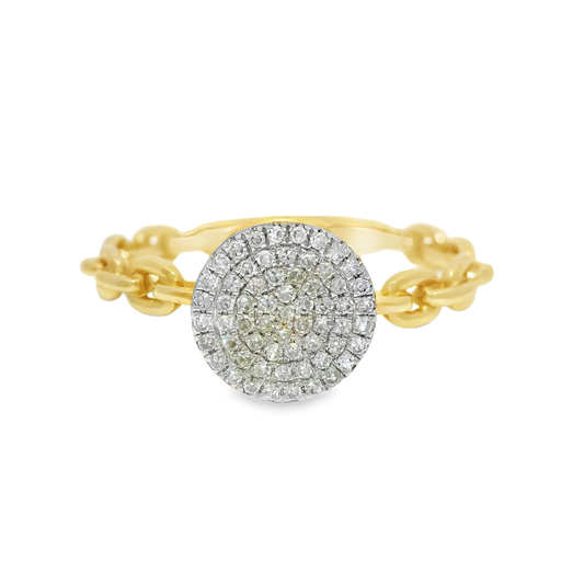0.20CT Diamond Ring 14K Yellow Gold