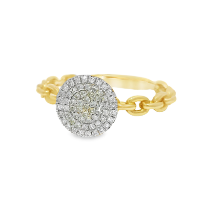 0.20CT Diamond Ring 14K Yellow Gold