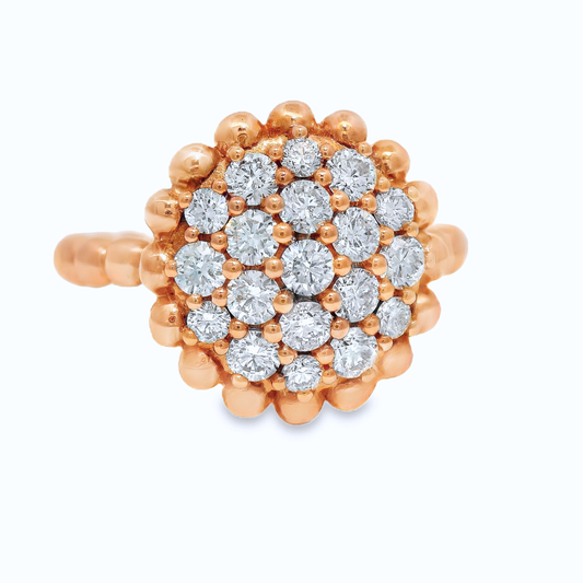 0.87CT Diamond 18K Rose Gold