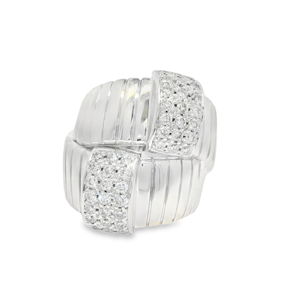 0.80CT Diamond Ring 14K White Gold