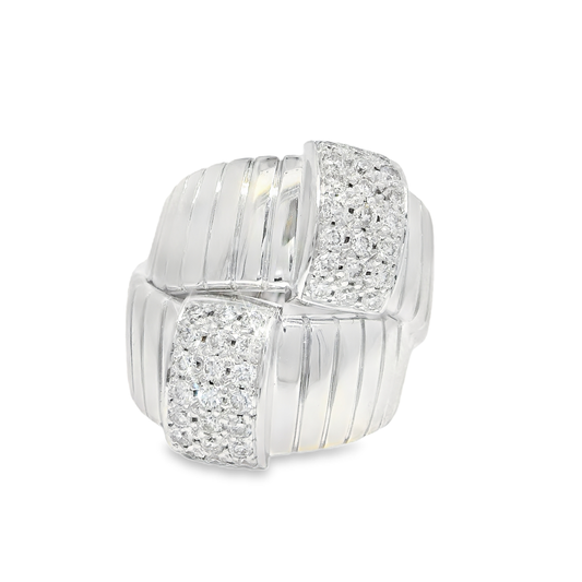 0.80CT Diamond Ring 14K White Gold