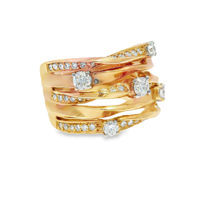 0.97CT Diamond Ring 14K Rose Gold