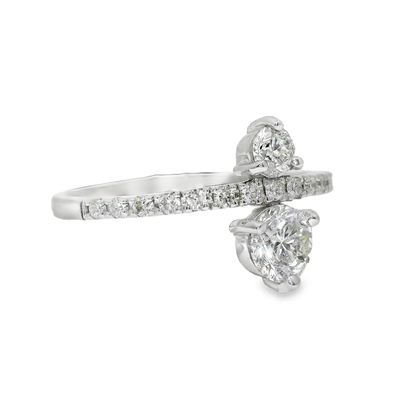 0.72CT Diamond Ring 18K White Gold