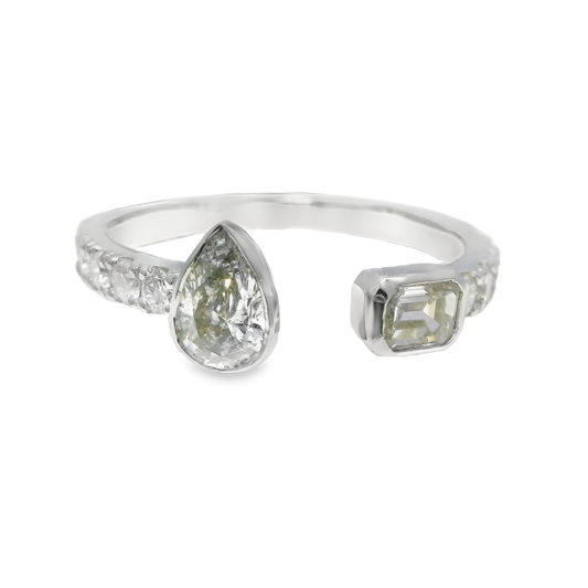 1.02CT Diamond Ring 18k White Gold