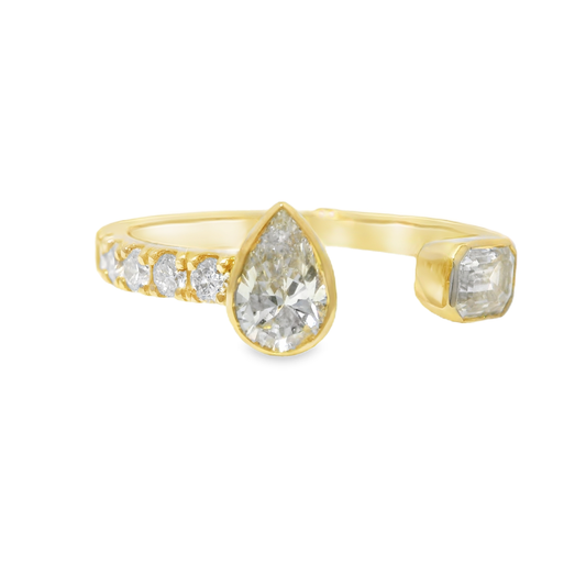 1.02CT Diamond Ring 18k Yellow Gold