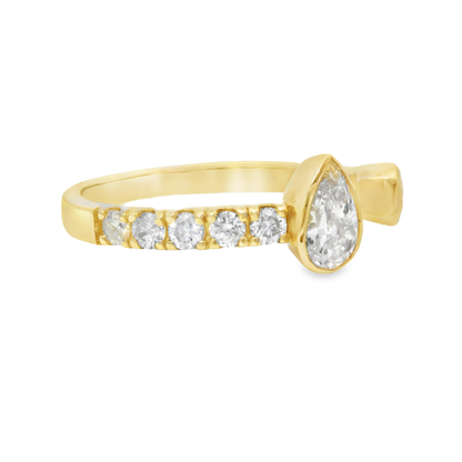 1.02CT Diamond Ring 18k Yellow Gold